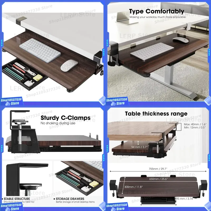 Keyboard Drawer Under - Plateau coulissant pour clavier et souris