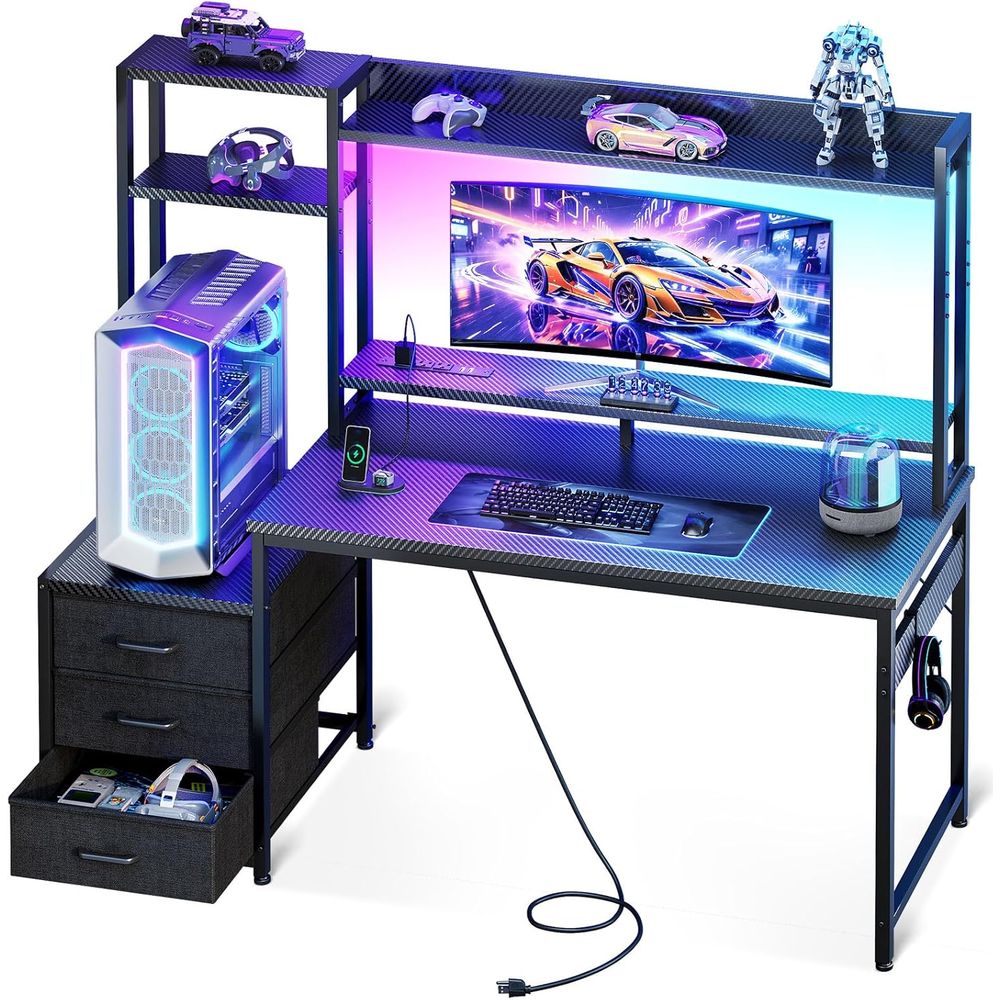 Gaming Desk With Hutch - Bureau de jeu de 48 pouces