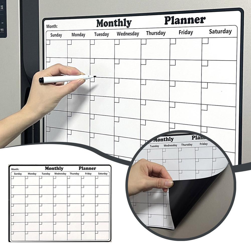 Dry Erase Weekly - Tableau blanc magnétique élégant effaçable à