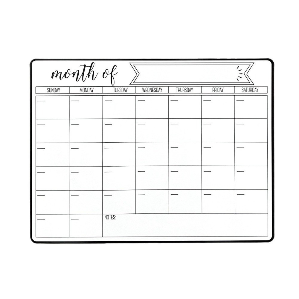 Dry Erase Weekly - Calendrier magnétique Portable effaçable à sec,