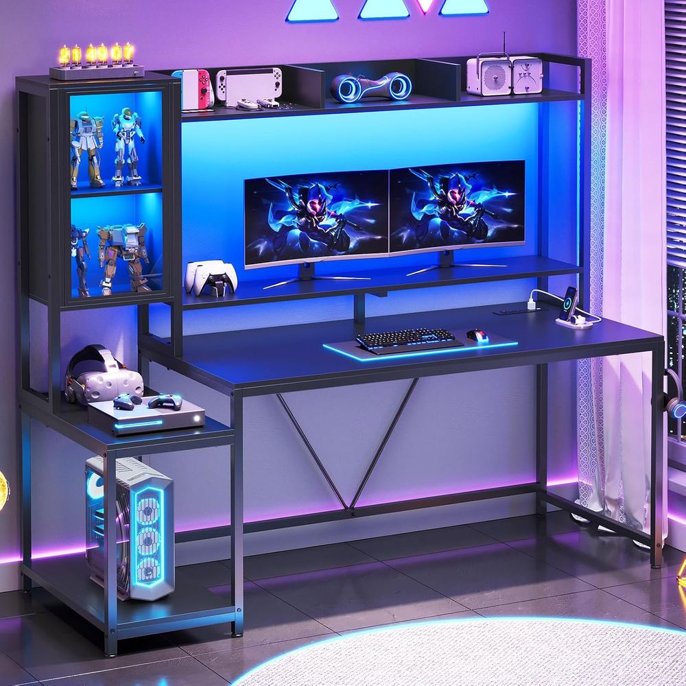 Gaming Desk With Hutch - Bureau de jeu de 60 pouces