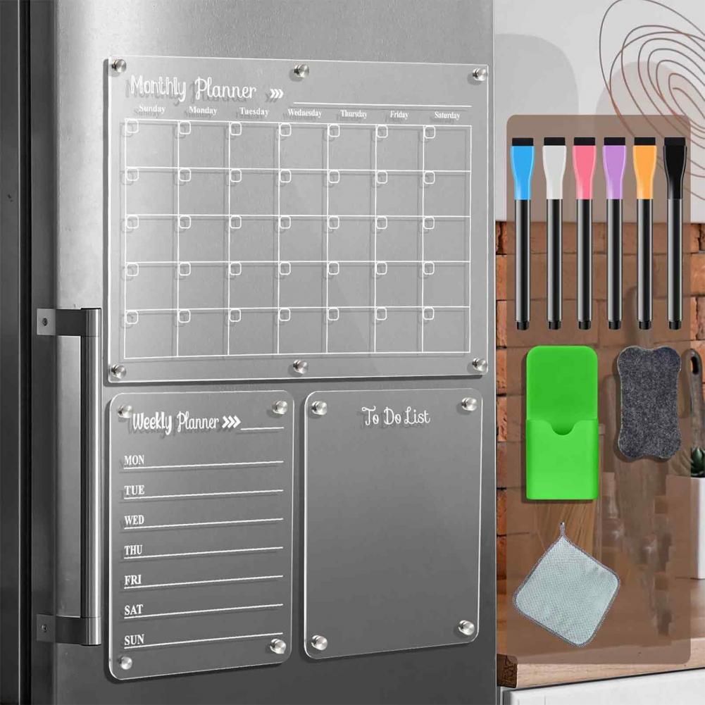 Dry Erase Weekly - Tableau de planification hebdomadaire magnétique en