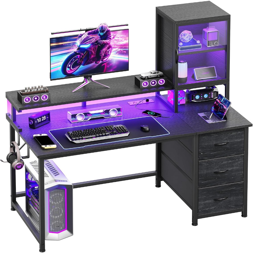 Gaming Desk With Hutch - Bureau de jeu de 47 pouces