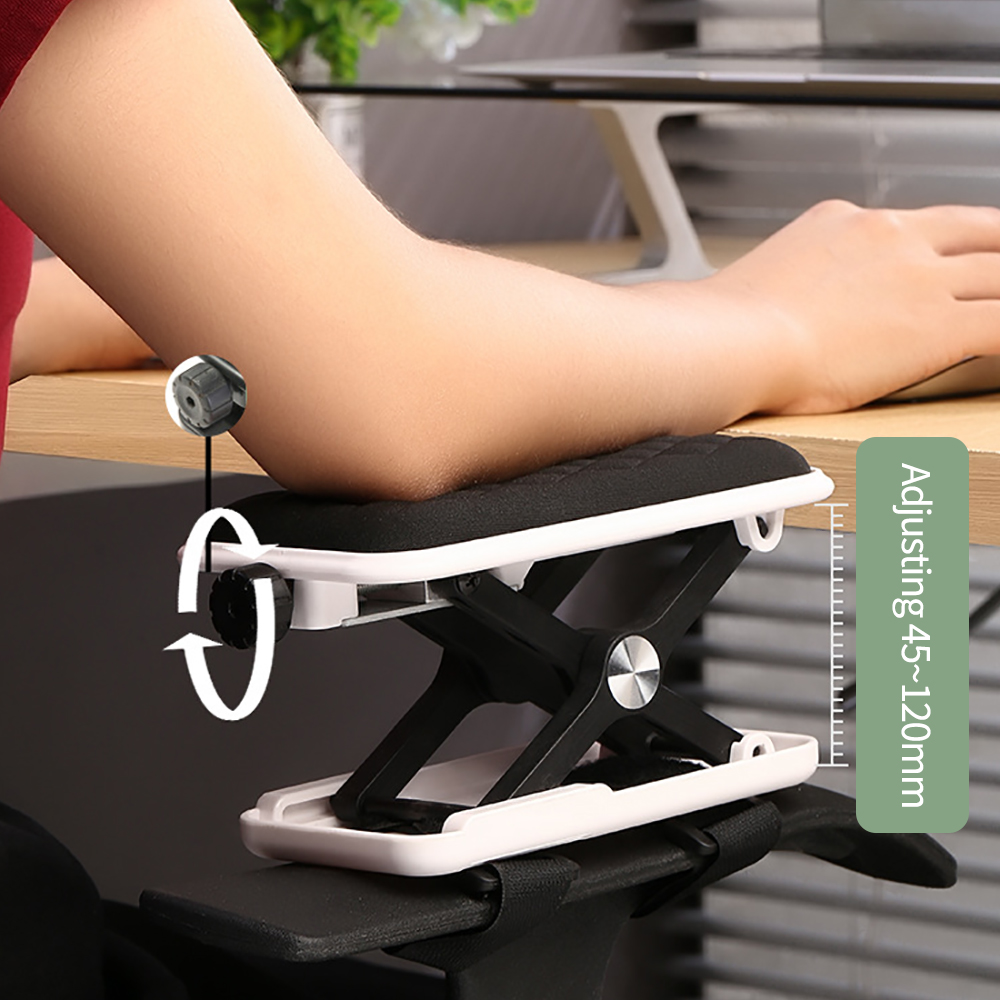 Gaming Desk With Hutch - Support d'accoudoir d'ordinateur rotatif et extensible,