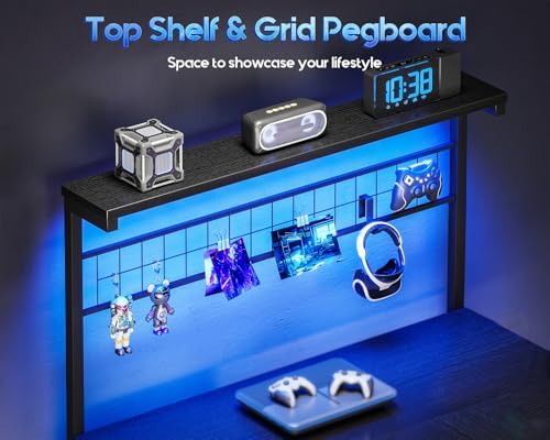 Bureau de jeu en forme de L de - Gaming Desk With Hutch avis et prix