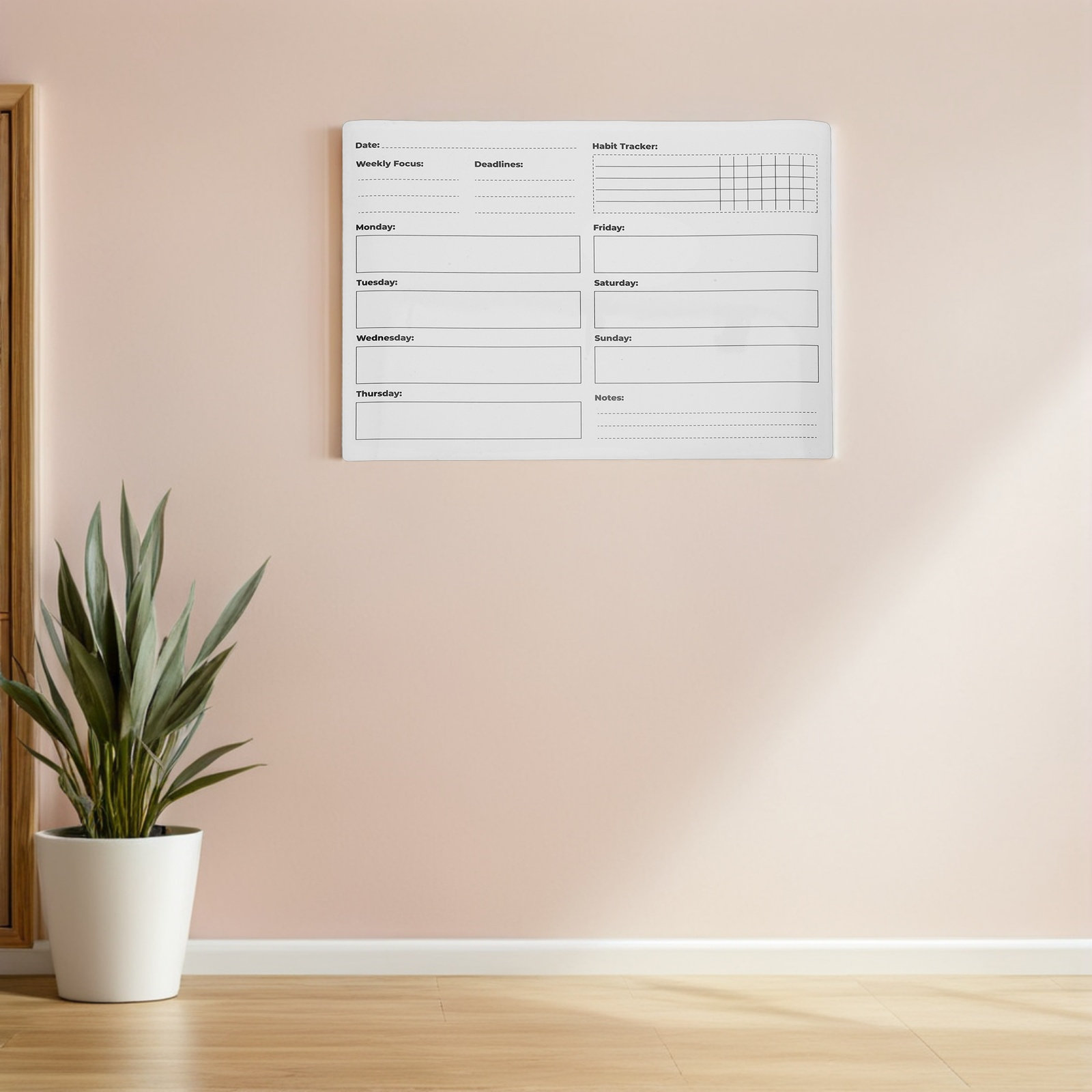 Tableau de calendrier hebdomad - Dry Erase Weekly avis et prix