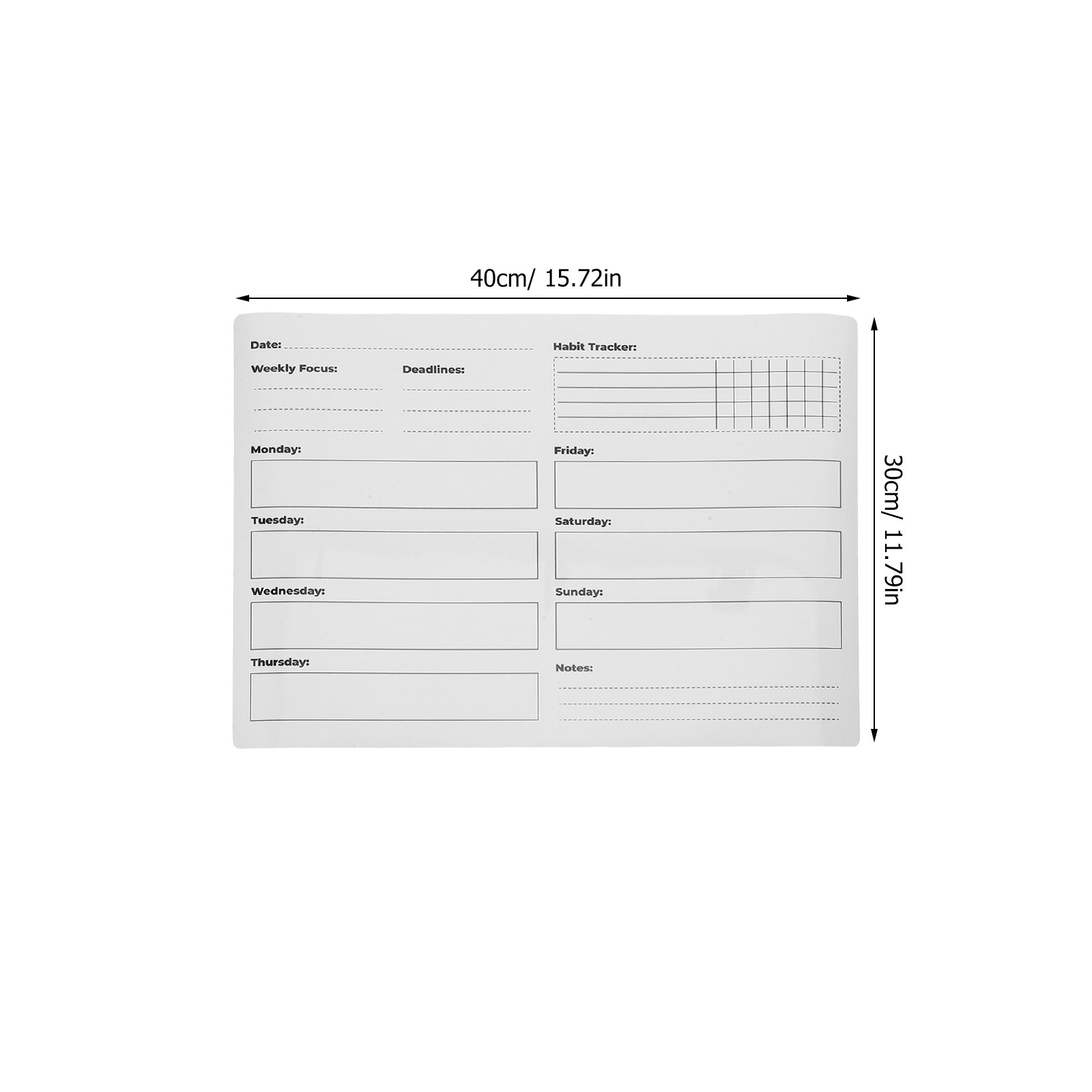 Tableau de calendrier hebdomad - Dry Erase Weekly avis et prix