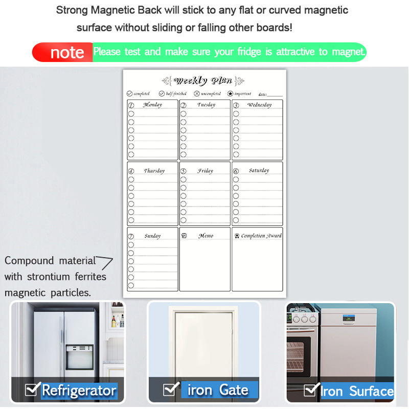 Planificateur hebdomadaire et  - Dry Erase Weekly avis et prix