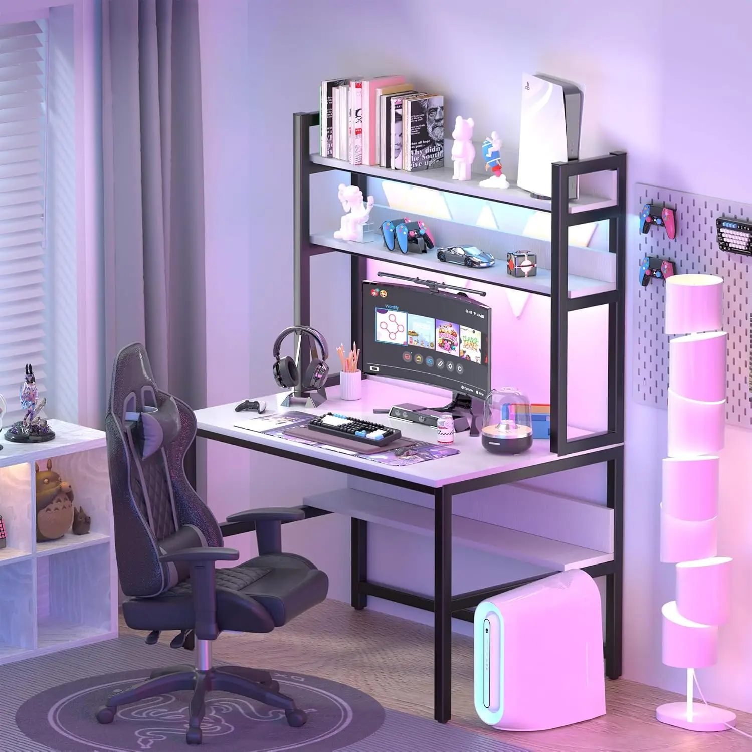 Bureau d'ordinateur avec étagè - Gaming Desk With Hutch avis et prix