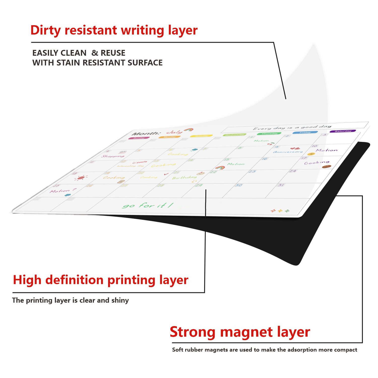 Calendrier magnétique pour réf - Dry Erase Weekly avis et prix