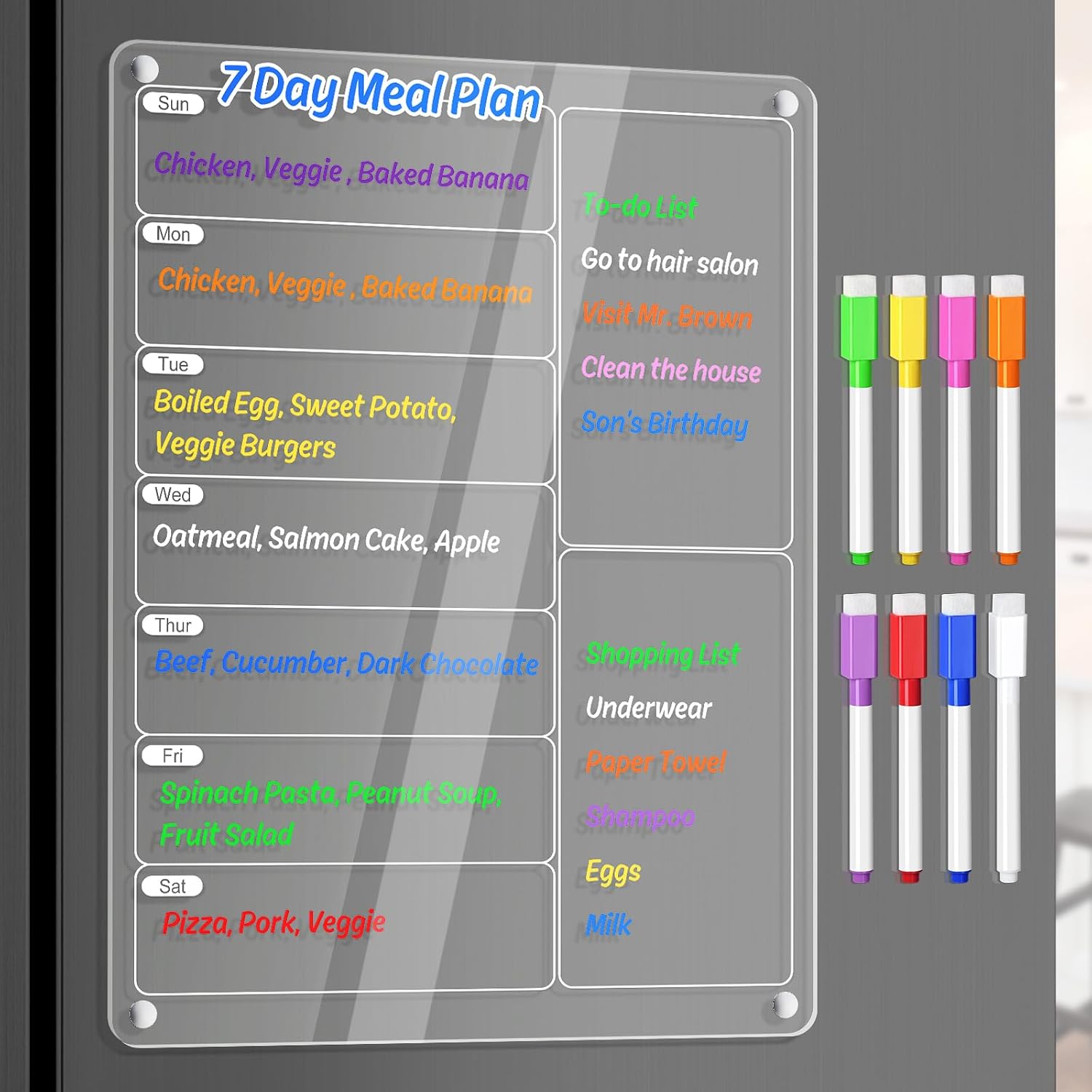 Planificateur de repas hebdoma - Dry Erase Weekly avis et prix