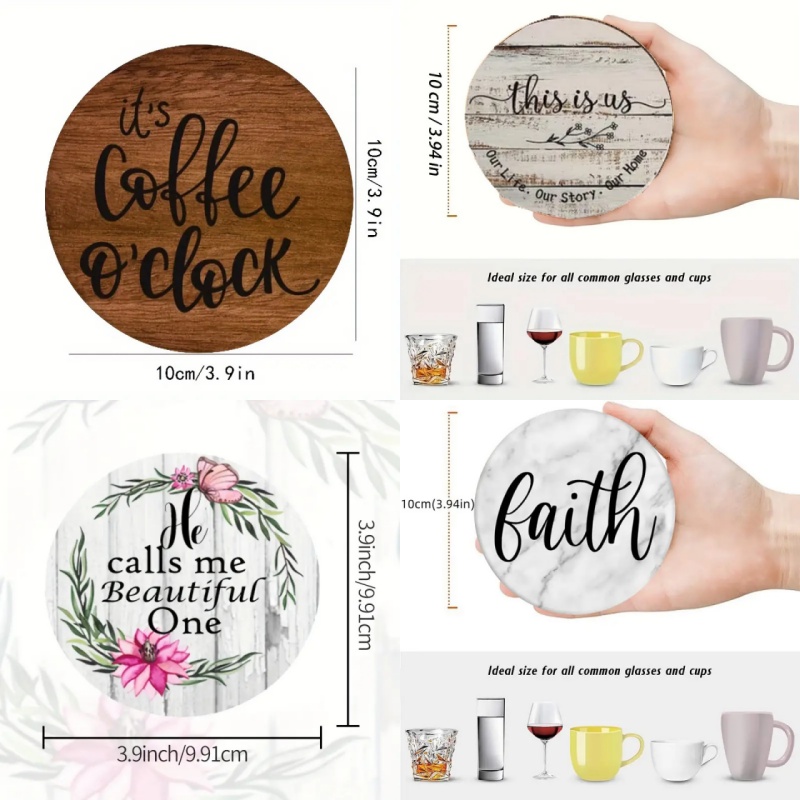 6 sous-verres circulaires en b - Office Furniture Layout avis et prix