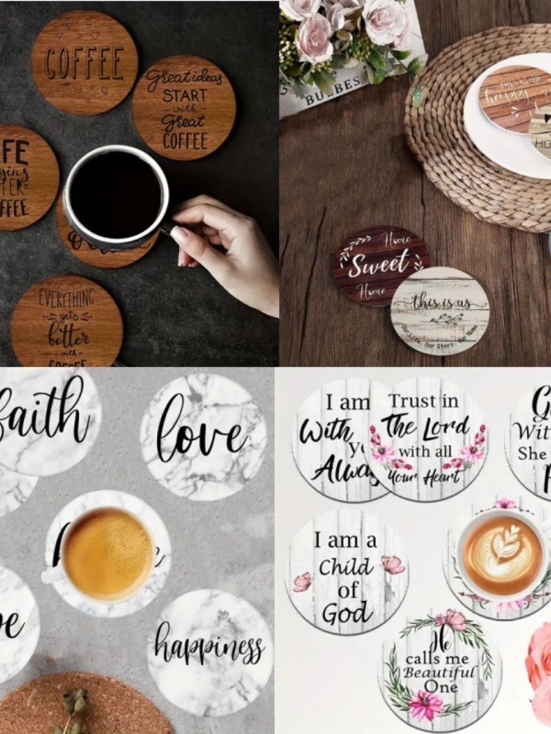 6 sous-verres circulaires en b - Office Furniture Layout avis et prix