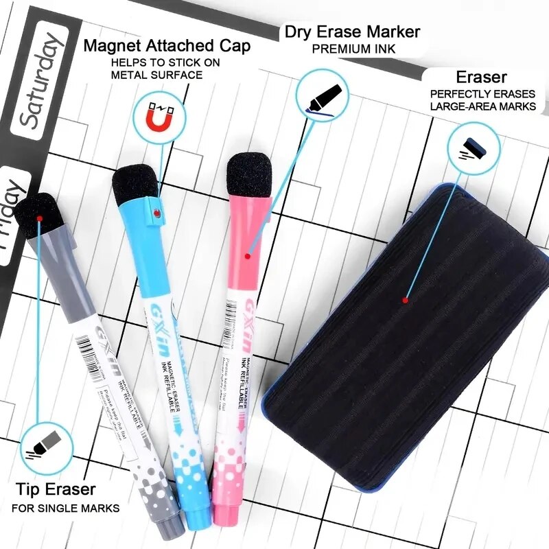 1 ensemble de calendrier magné - Dry Erase Weekly avis et prix