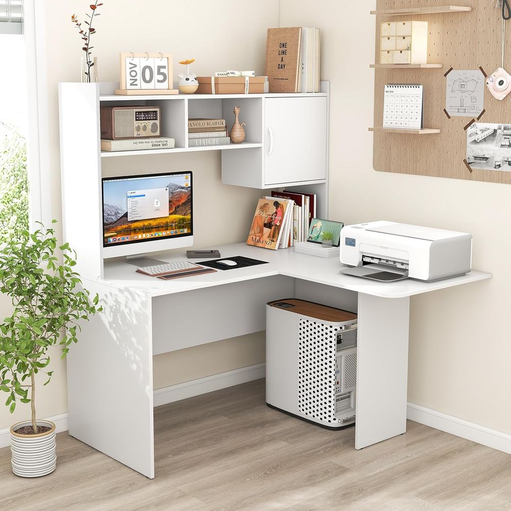 Bureau en forme de L avec meub - Gaming Desk With Hutch avis et prix
