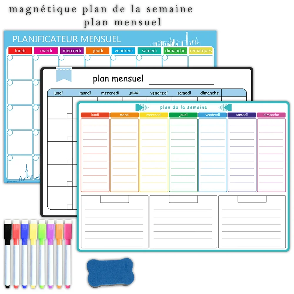 Planificateur hebdomadaire et  - Dry Erase Weekly avis et prix
