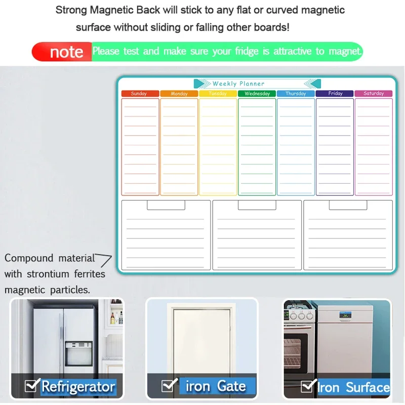 Planificateur hebdomadaire et  - Dry Erase Weekly avis et prix